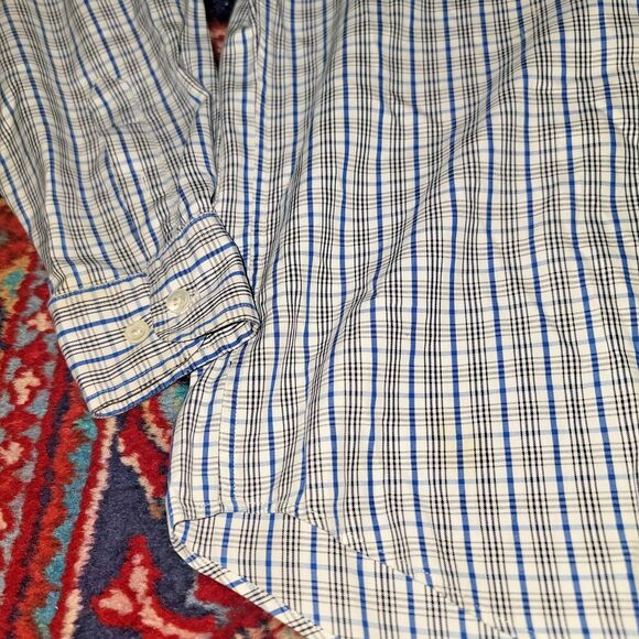 RARE FACONNABLE Albert Goldberg France Mens Dress Button Up Casual Plaid Shirt S - Picture 14 of 16